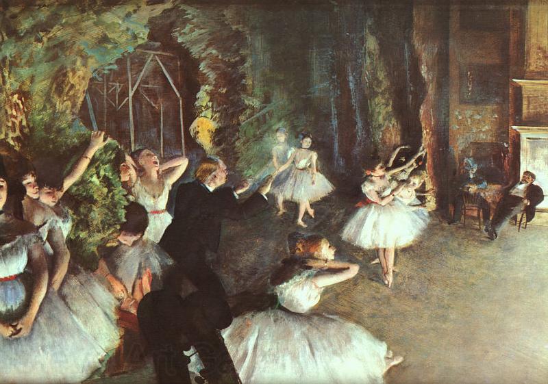 Edgar Degas Rehearsal on the Stage France oil painting art